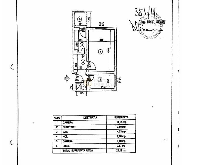 Garsoniera | Etaj 1/4 | Centrala | Creditabil | Gorjului - Schiță 9