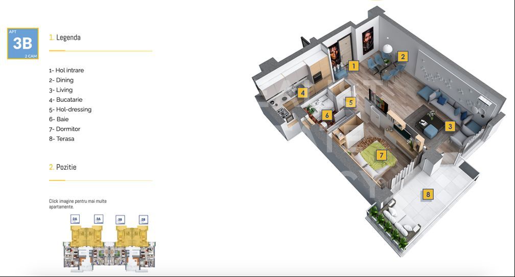 Apartament cu vedere spre lac, 2 camere, Floreasca Residence - Schiță 5