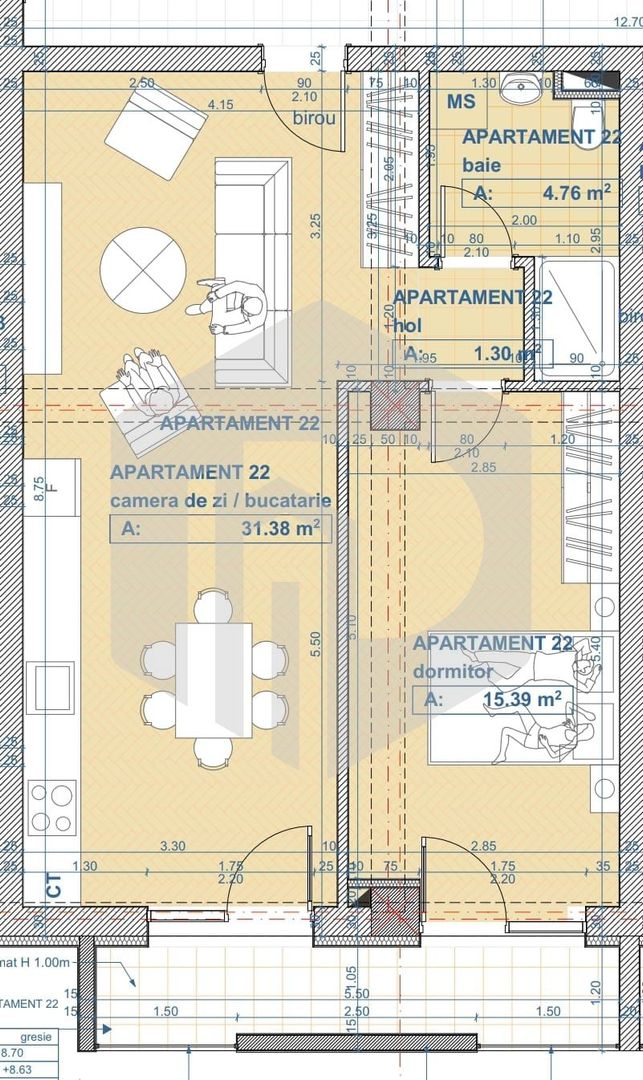 Apartament | 5 min de Piata Cibin | 2 Camere | Calea surii mici Etaj 1 - Poză 3