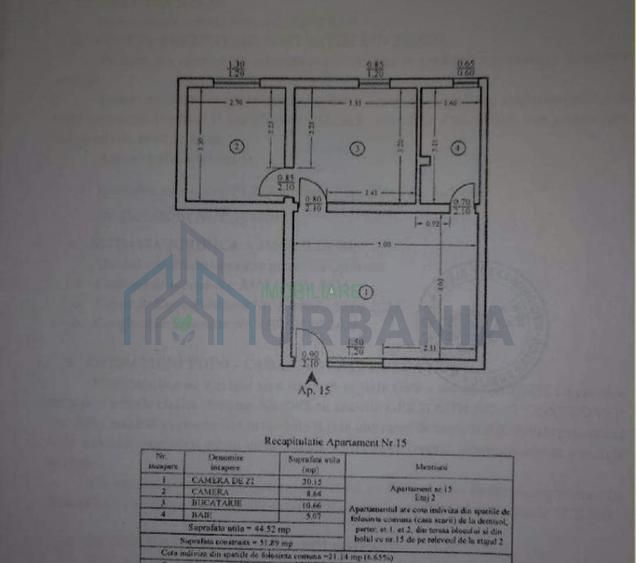 Apartament de vânzare, 2 camere, 45 mp utili, Complex Vișan-Hill, etaj 2, mobilat și utilat - Poză 2