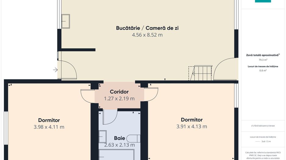Casă individuală, 3 camere, 87 mp - Sânmartin - Poză 9