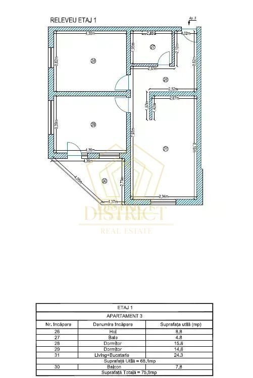 Apartamente superbe cu 3 camere, etaj 1 si 2 | Dumbravita - Poză 10