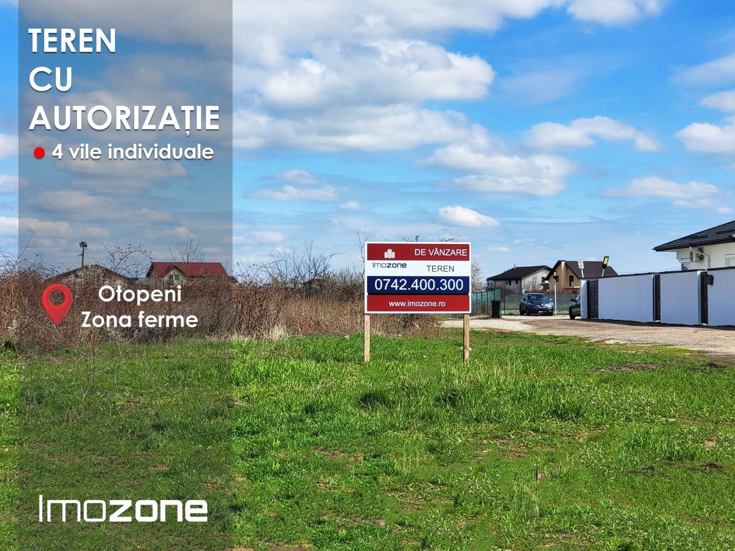 PENTRU INVESTITORI! - TEREN CU AUTORIZATIE DE CONSTRUIRE / ZONA FERME / OTOPENI - Poză 1