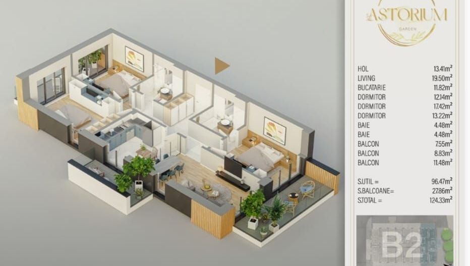 AP. 4CAM.  COMPLEXUL ASTORIUM GARDEN / PROIECT PREMIUM FINALIZAT! - Poză 1