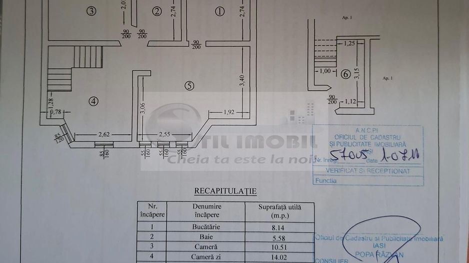 Miroslava 3 camere  ,67 mp, decomandat, etaj 1, zona, 103.999 € - Poză 10