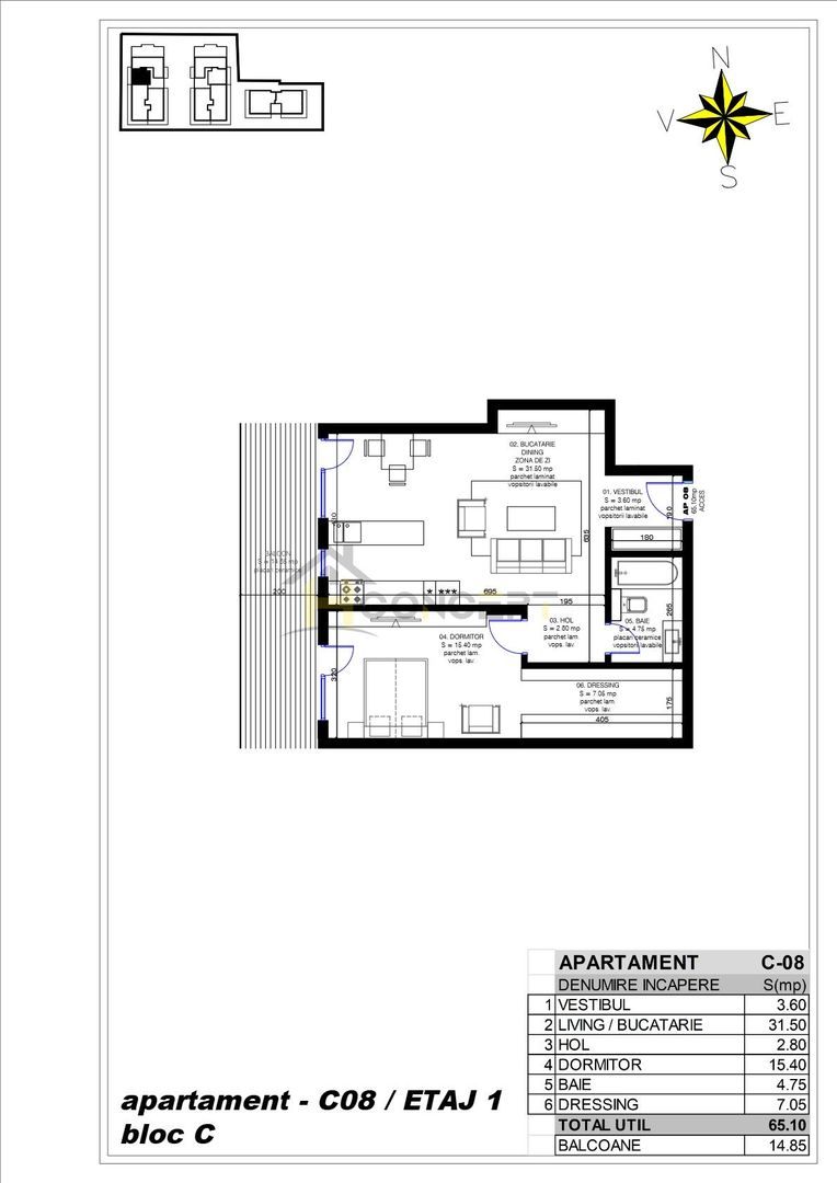 Apartament 2 camere, Erou Iancu Nicolae, parcare subterana - Poză 10