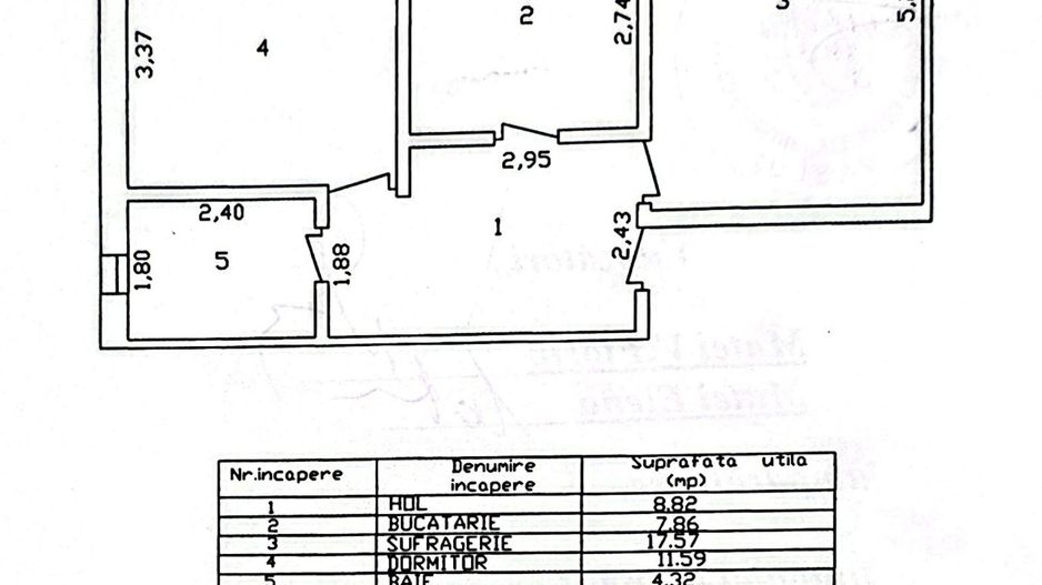 Apartament cu 2 camere, etaj 3, mobilat și utilat, zona TRAIAN - Crucea Gării; - Poză 9