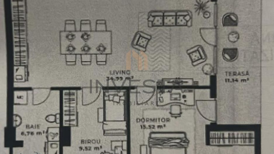 Aprtament 3 camere - view spre Baza Sportiva/Se preda la cheie - Schiță 9