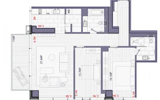 Apartament 3 camere Floreasca ONE Eliade | Loc de parcare - Schiță 11