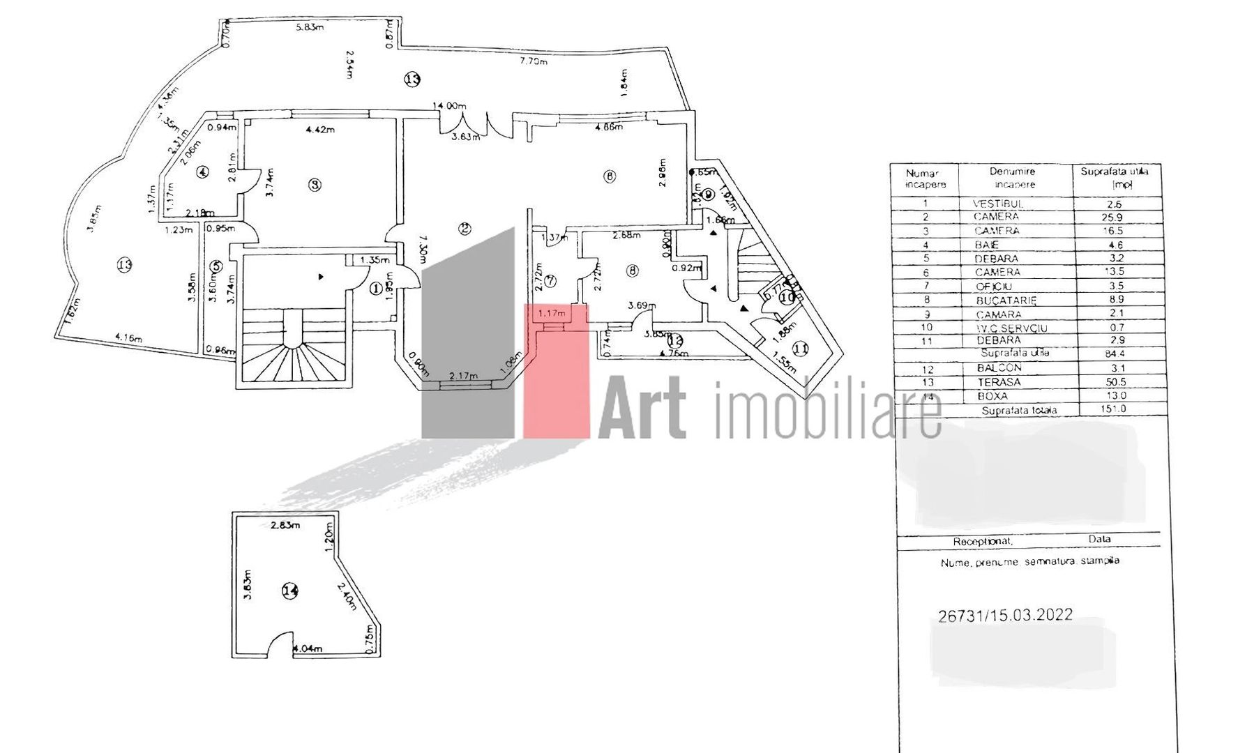 Apartament unicat cu terasa 50mp | Ultracentral-cartierul Evreiesc | Comision 0 - Schiță 14