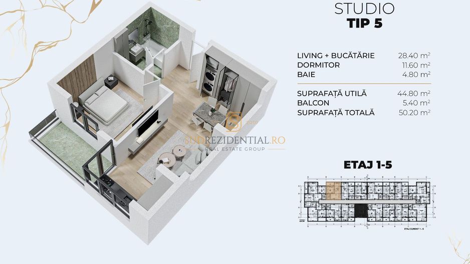 Apartament modern cu 2 camere- Popesti-Leordeni, acces rapid metrou - Schiță 7