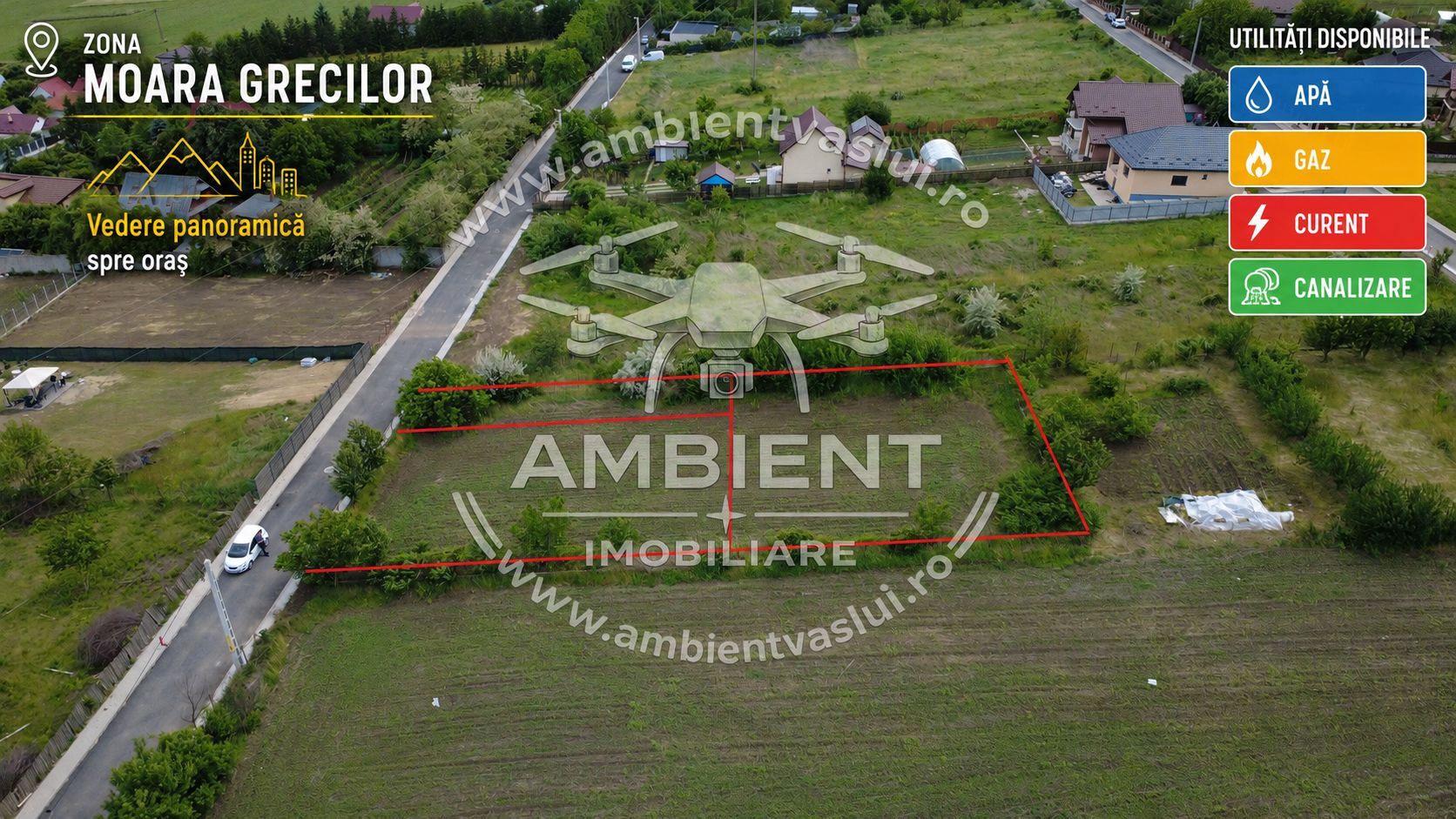 TEREN 600 mp, la drum asfaltat, cu toate utilitățile, VASLUI-zona Moara Grecilor - Poză 2