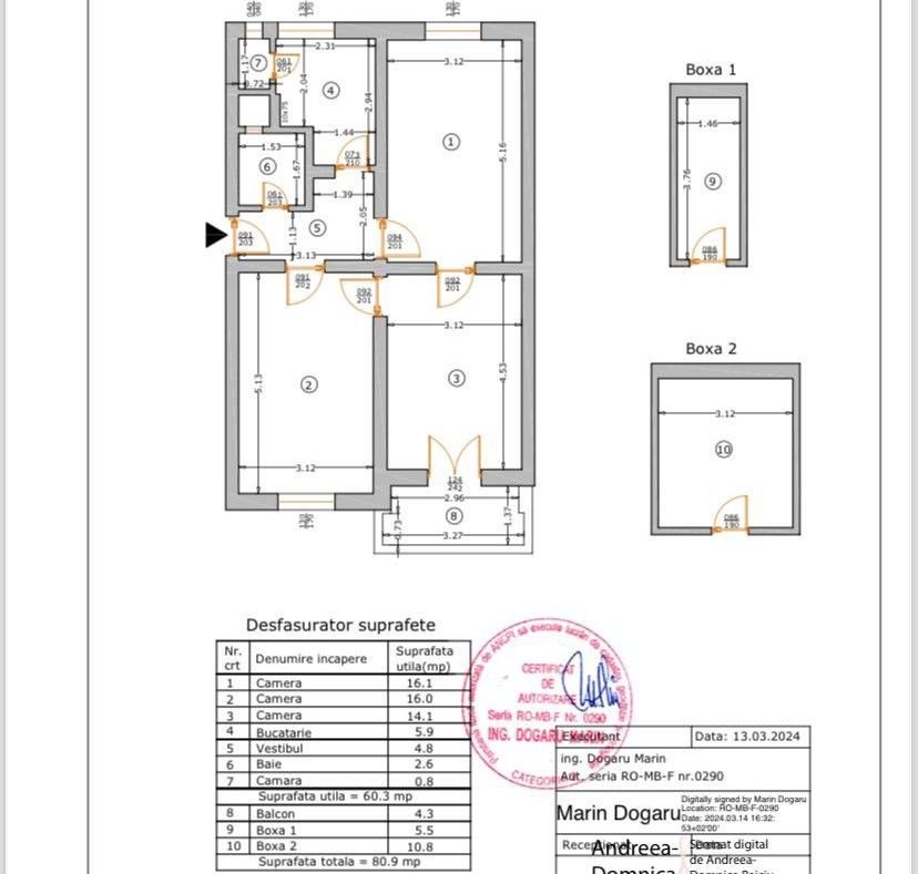 3 camere | 2 boxe | Barbu Vacarescu - Floreasca - Schiță 2