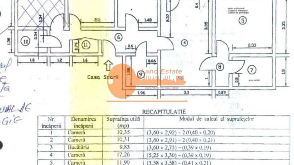 Apartament 4 camere – Zona Moșilor - Schiță 8
