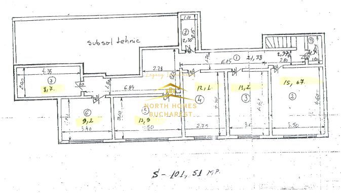 Apartament tip duplex in zona Capitale,  221mp: parter + demisol - Poză 15