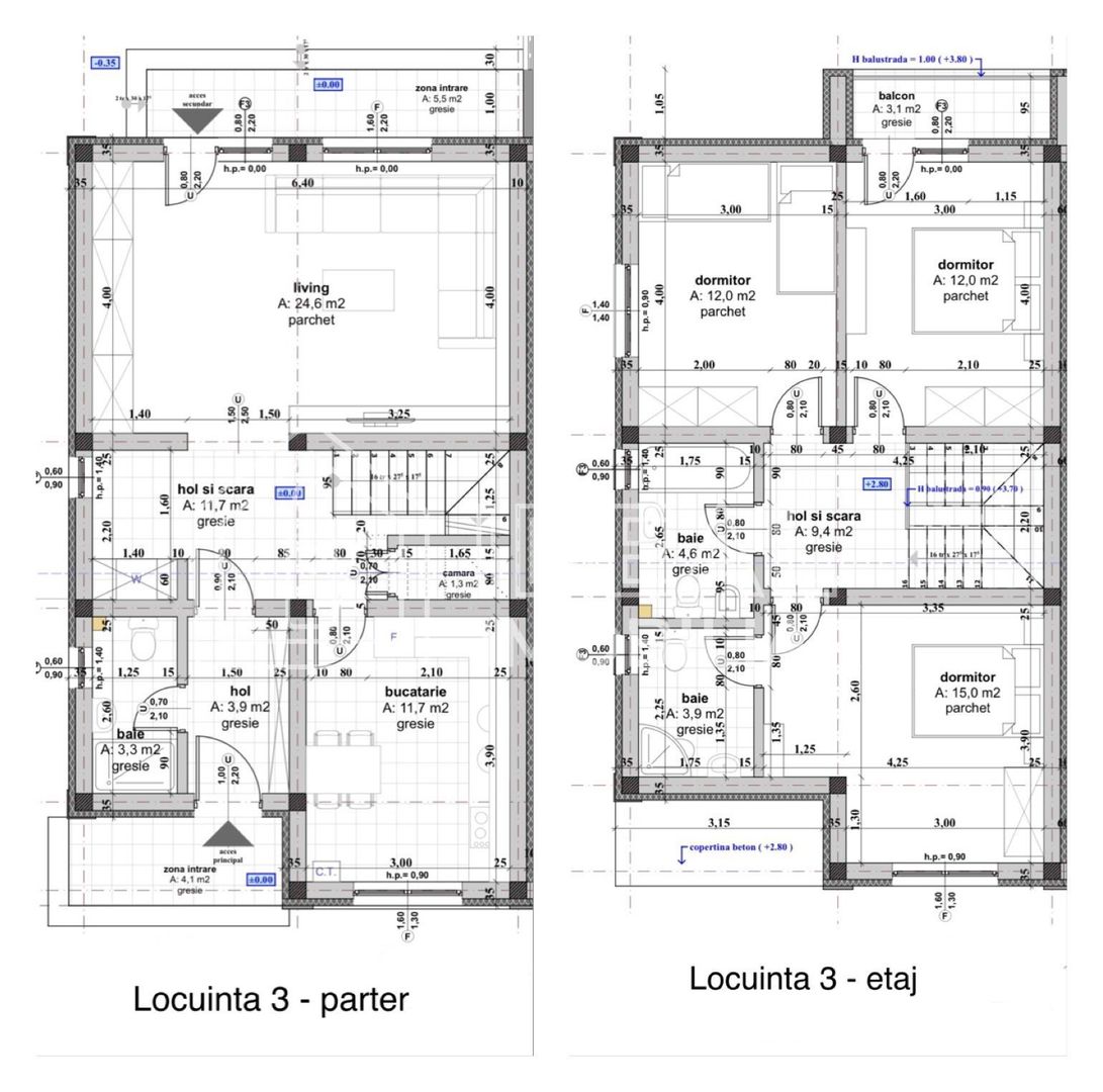 Casa Tip Duplex cu 4 camere, si gradina in Cartierul Arhitectilor - Schiță 8