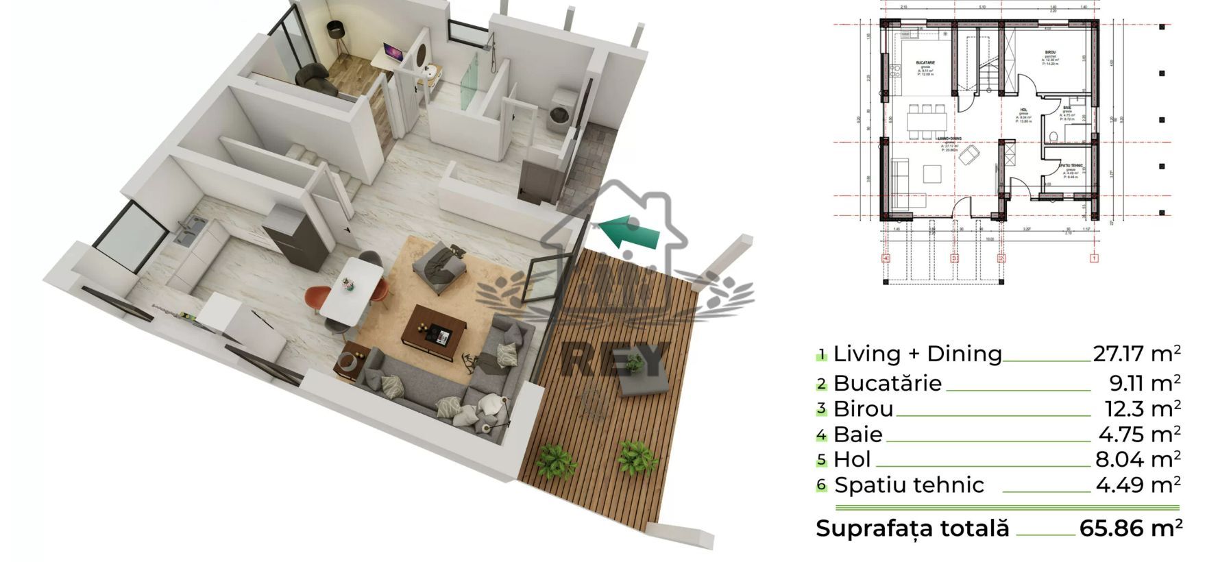 Teren cu autorizație de construcție și utilități - Schiță 11