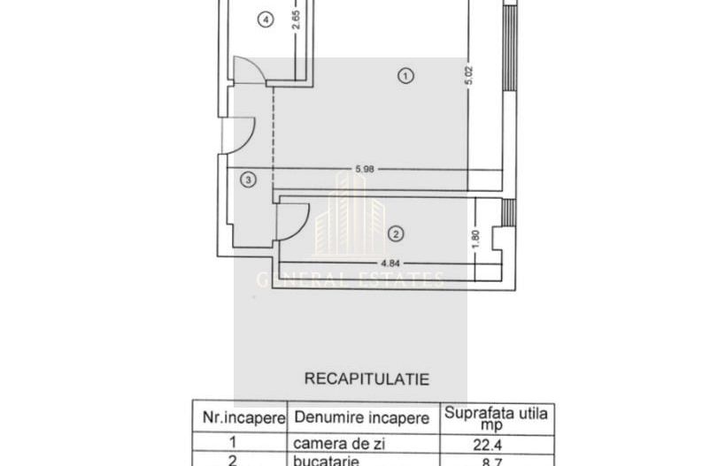 Vânzare apartament cu o cameră - 35 m.p în Păcurari - Iasi - Poză 8