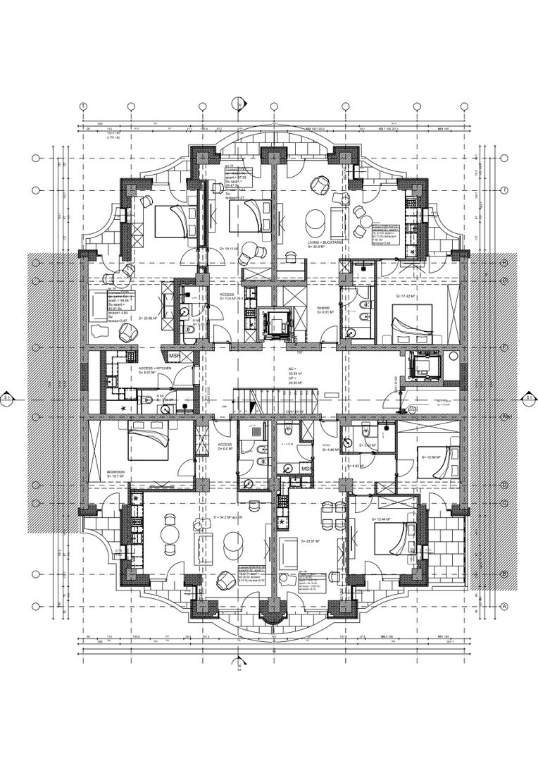 Aparthotel building Unirii B+GF+E+11 floors with 51 apartments, restaurant and SPA - Poză 62