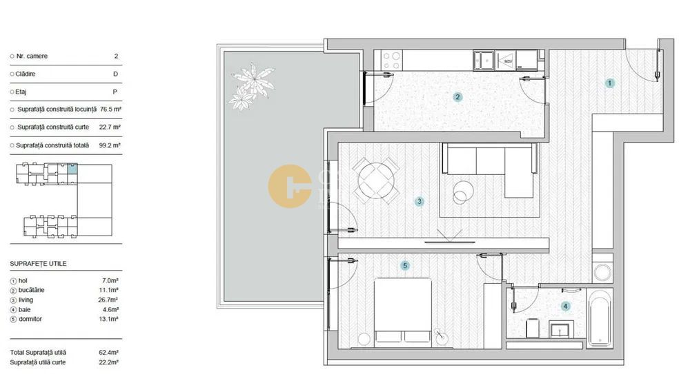 Chiriei - 2 camerei - Complex nou - Poză 6