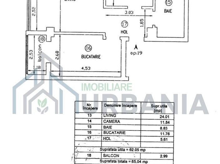 #-Hlincea, Apartament 2 camere, 65mp, mobilat-utilat, parcare - Poză 1