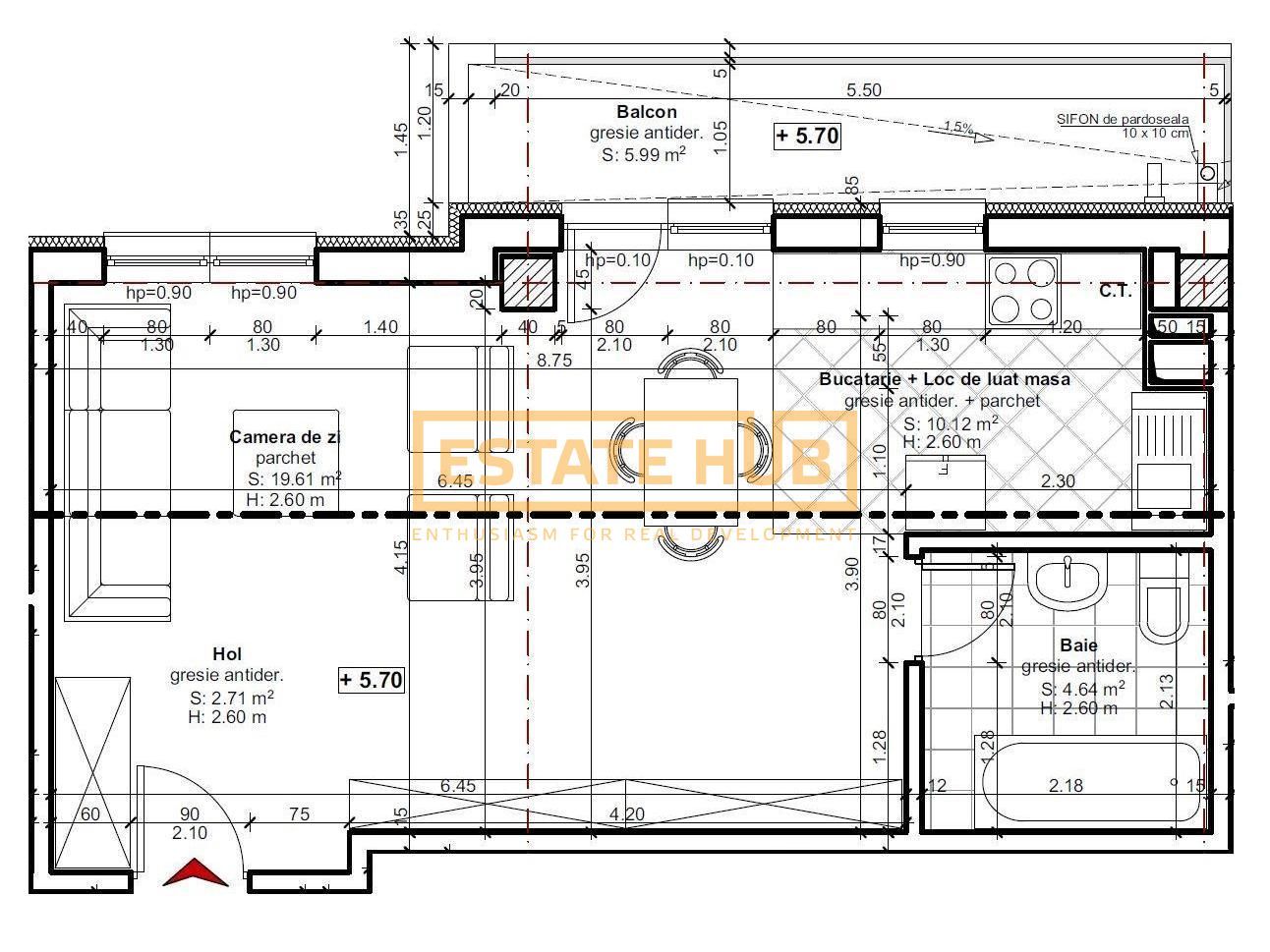 Apartament nou 1 camera | Str Dorobantilor | Comision 0% - Poză 12