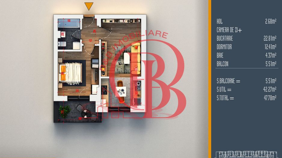 Oferta Lansare 2 camere tip studio proiect nou Pallady - Schiță 6