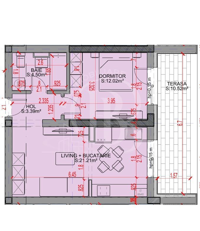 2 Camere-Studio-Ideal Investie-Titan-Pallady-Sector 3 - Schiță 2