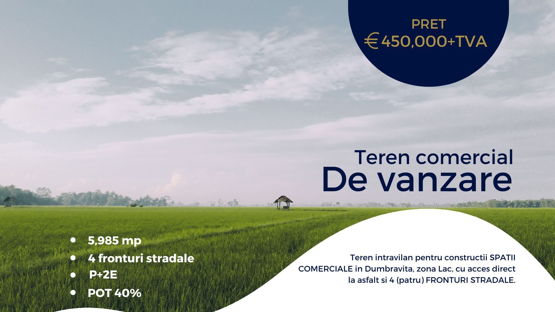 De vanzare Teren Comercial cu PUZ si Urbanism-Dumbravita | Comision 0% - Poză 3