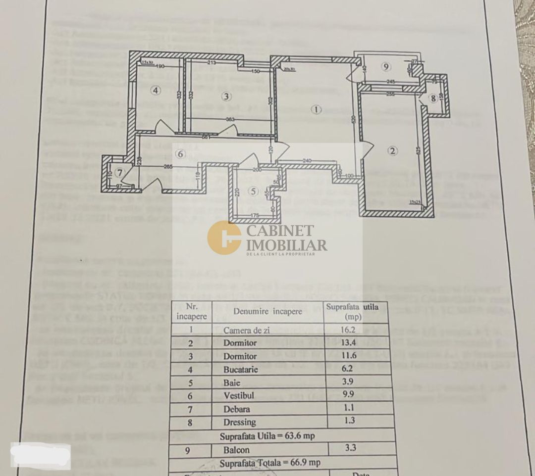 3 Camere - 67MP | Etaj 4/9 | Stradal | Metrou Lujerului la 5 minute - Schiță 1