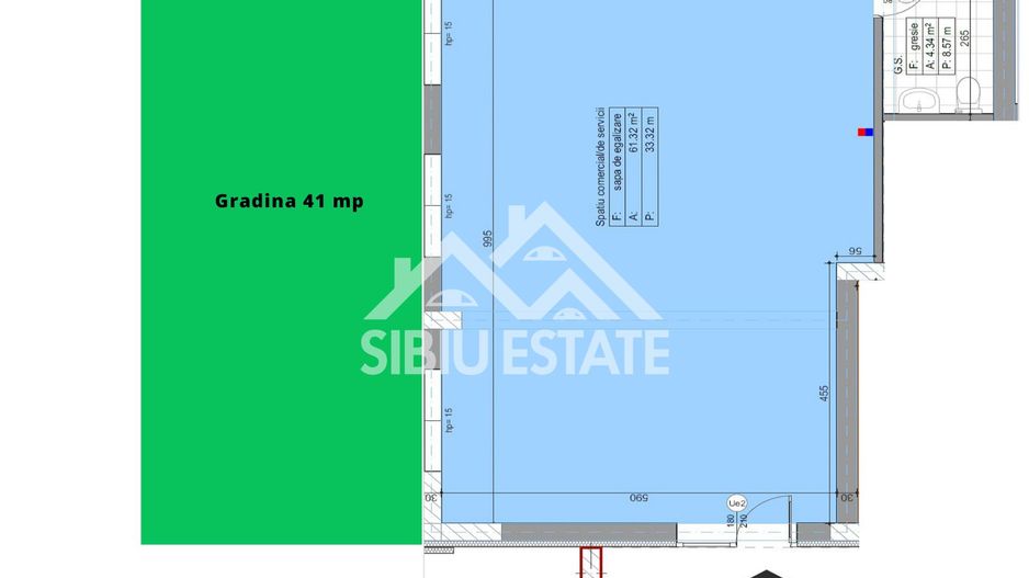 Spatiu comercial nou 66 mp cu teren propriu 41 mp si  2 locuri parcare - Poză 8