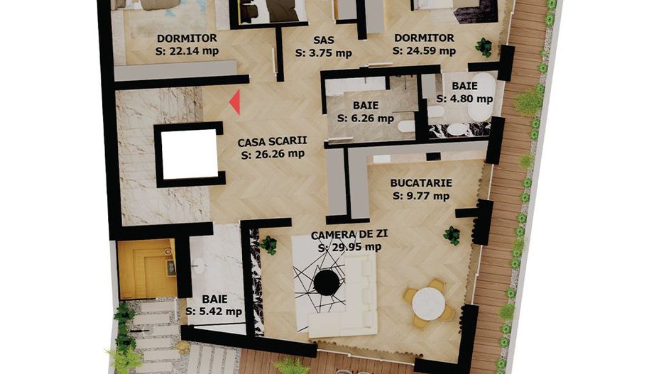 Apartament nou, 4 camere, 590 000 Euro. Comision 0. - Poză 1
