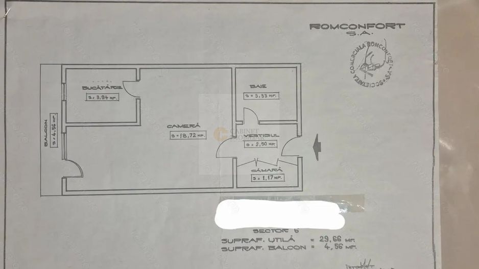 Garsonieră | 1980 | Metrou Păcii - 5 min | Etaj 4/10 - Schiță 21