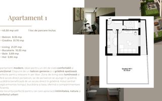 Vânzare, apartament, o cameră, Giroc, Timiș - Schiță 4