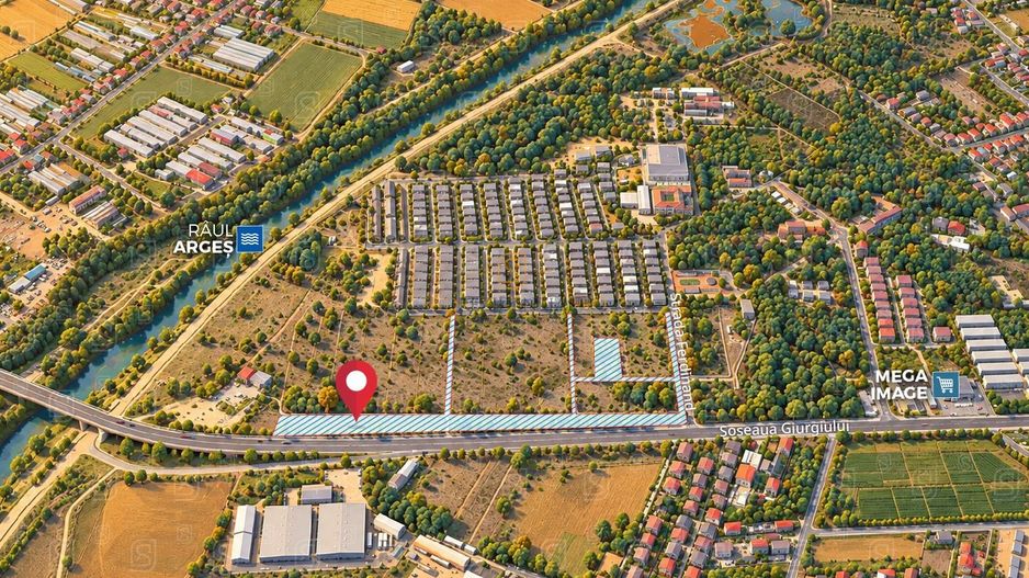 Teren Intravilan 37.150 mp, deschidere 628 ml la DN5, 1 Decembrie - Poză 3