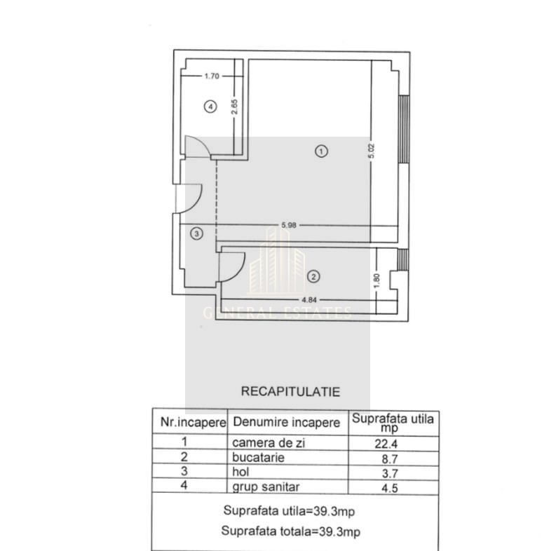 Vânzare apartament cu o cameră - 35 m.p în Păcurari - Iasi - Poză 8
