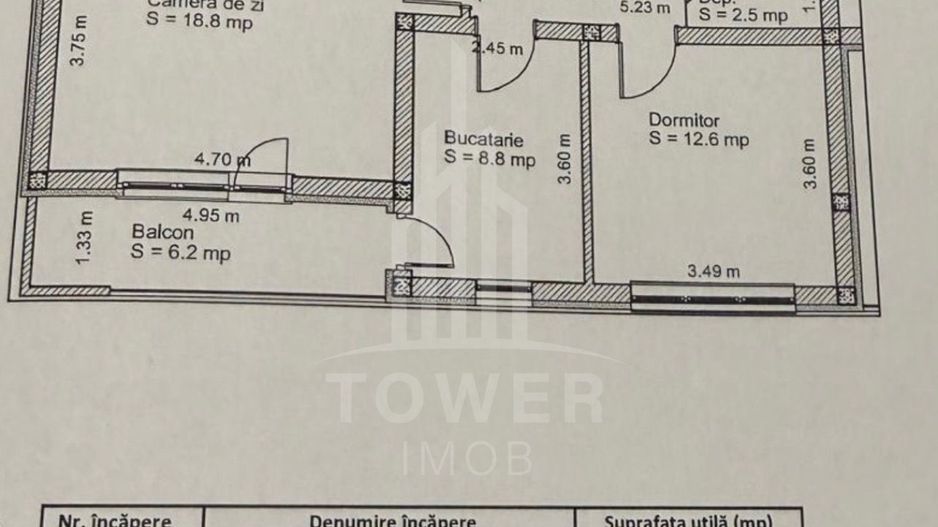 Apartament 2 camere decomandat,et 1-55mp,mobilat,6mp balcon,zona Brana-Selimbar - Poză 15