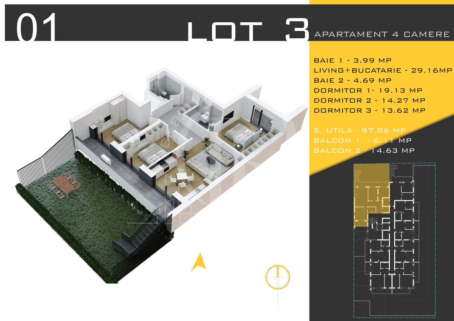 4 camere cu gradina Titan Pallady  Metrou Nicolae Teclu - Schiță 1