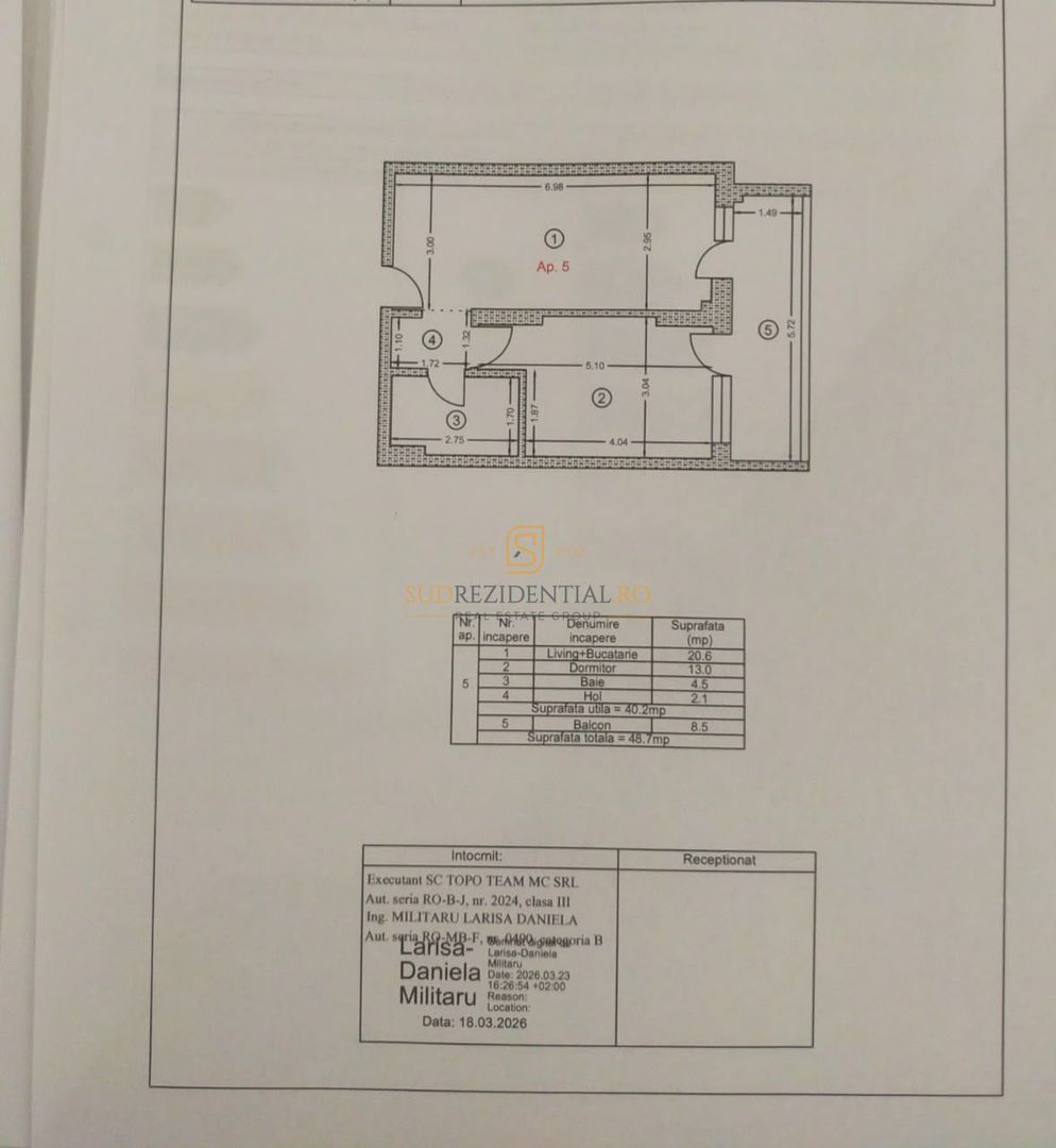 Apartament 2 camere tip studio, metrou Berceni, Pasarela pietonala - Schiță 10