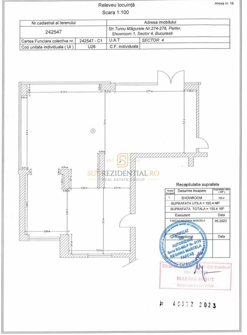 Spatiu comercial 150 mp, stradal Turnu Magurele, Aparatorii Patriei - Schiță 12