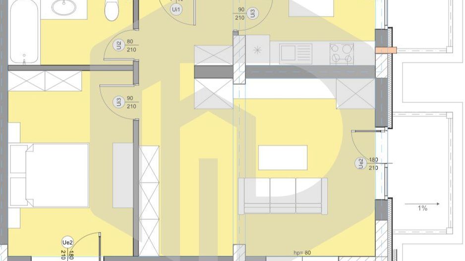 Pictor Brana | Etaj 1 | 3 Camere | 2 Bai |  Boxa  | 0% Comision - Poză 2