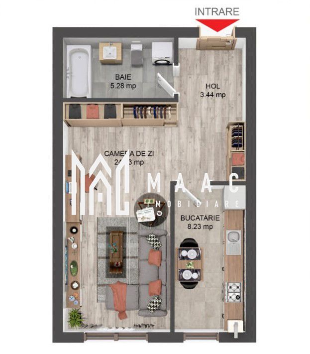 Comision 0 % | Studio | Etaj 3 | Loc de parcare - Poză 3