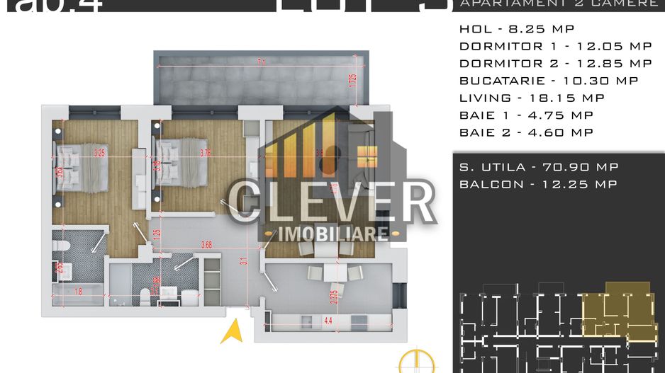 Apartament 3 Camere decomandat mp - Pallady - Comision 0% - Poză 1