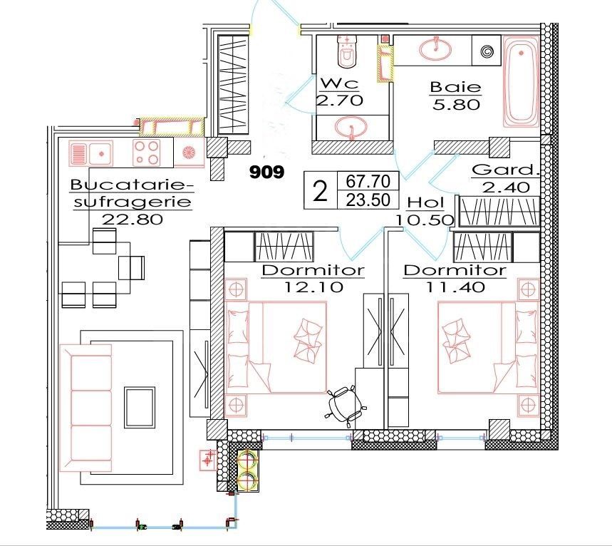 Vânzare, apartament, 2 camere, str. Ialoveni, Telecentru - Poză 3