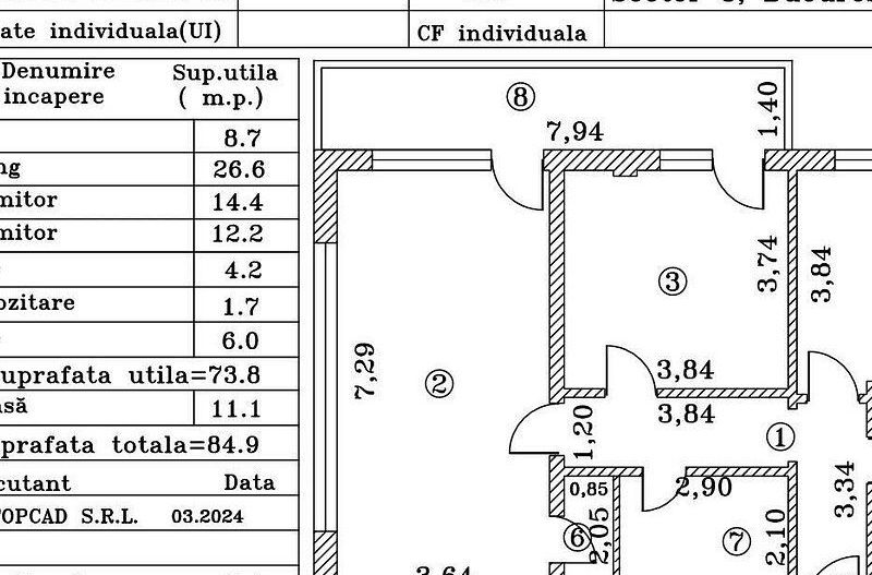 Apartament 3 camere Titan Nicolae Grigorescu Bloc FINALIZAT 2023 - Poză 2