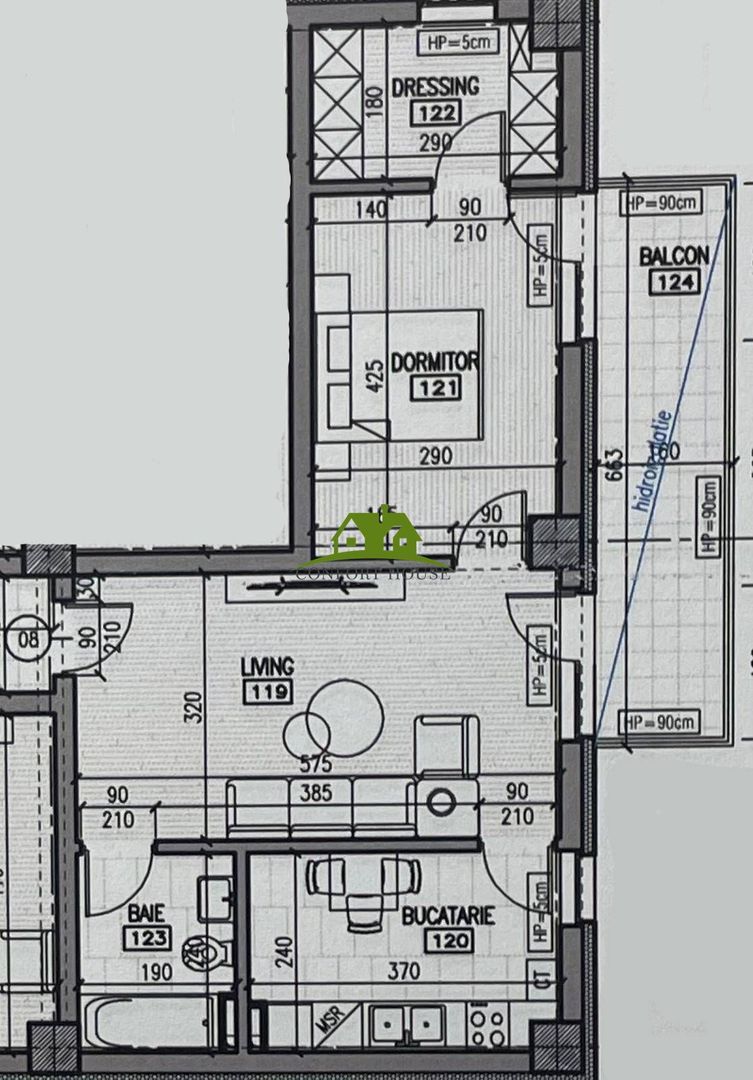 Apartament 2 camere, bloc nou, P+3, Ap.08, Et.1, Bl.6 - CP2462230 - Poză 6