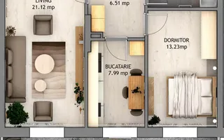 Apartamente cu 2 camere | Balcoane generoase | Doamna Stanca, Sibiu - Poză 13