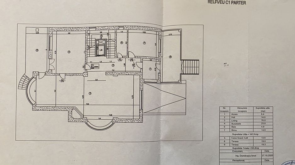 Vilă excepțională cu lift, piscina și teren de 1000 mp | VOLUNTARI - Schiță 21
