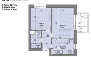 Vânzare, Studiou dublu, Nusco City Park, București - Poză 3