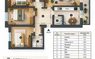Apartament 4 camere, 94,5 mp, Lunca Cetatuii - 129.000 EUR - Poză 13